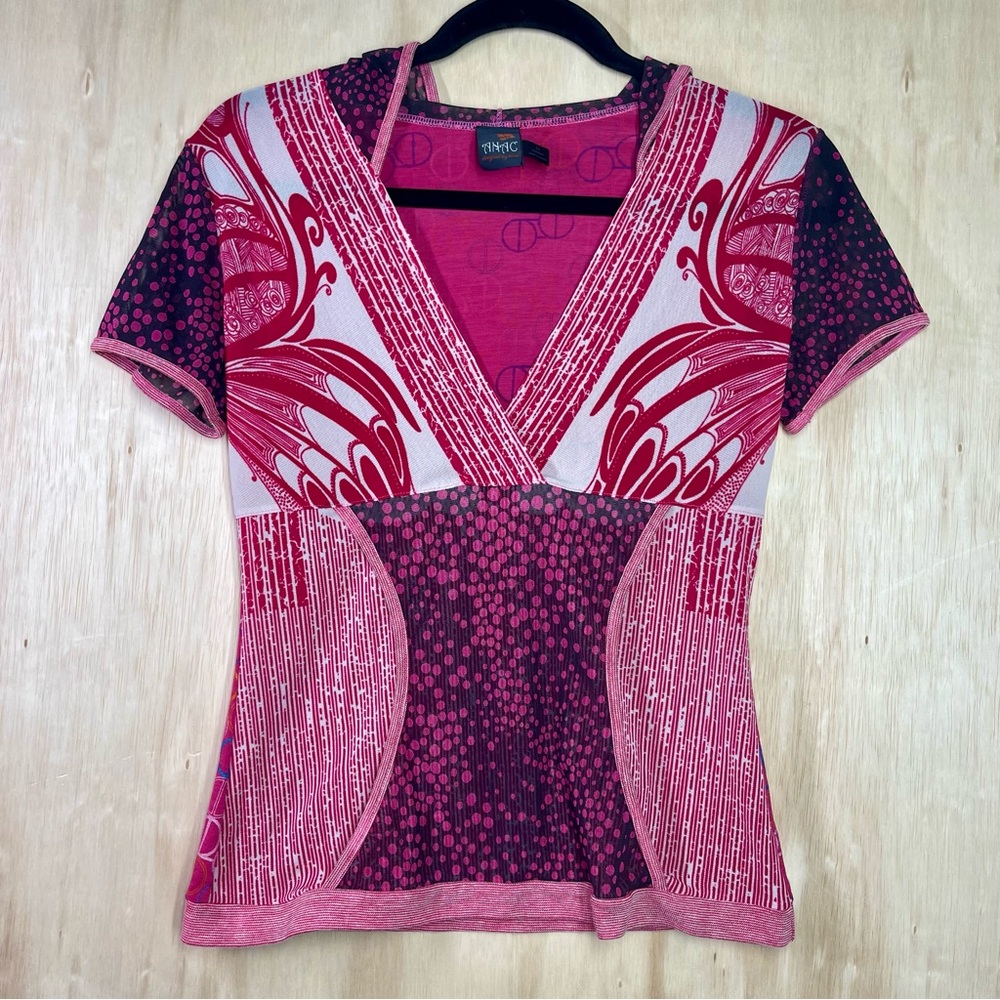 ANAC designed by Kimi Pink top Size M